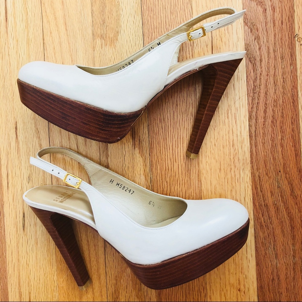 Stuart Weitzman Beige High heels size 6.5 wood.